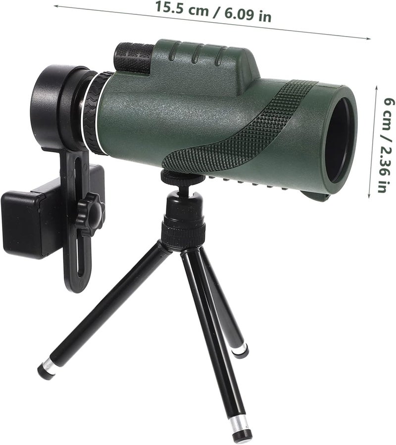 Outdoor Monocular Telescope Smartphone Tripod Lightweight Portable Birdwatching Hiking Scope for and Wildlife Observation - Image 2