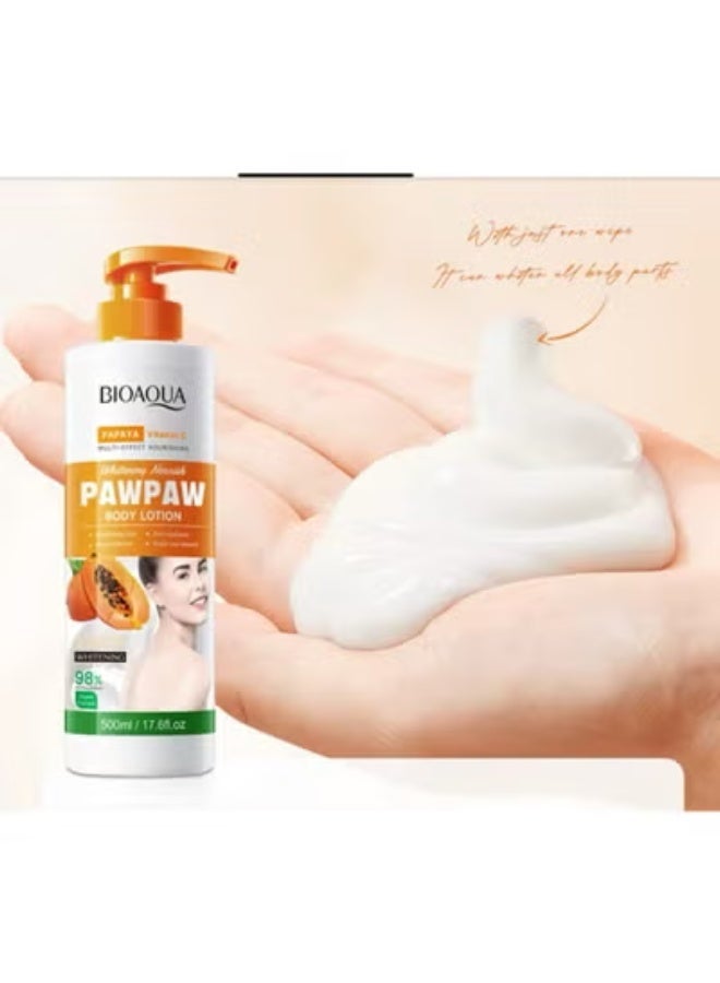 BIOAQUA Pawpaw Vitamin C Whitening Body Lotion 500 ml - Image 4