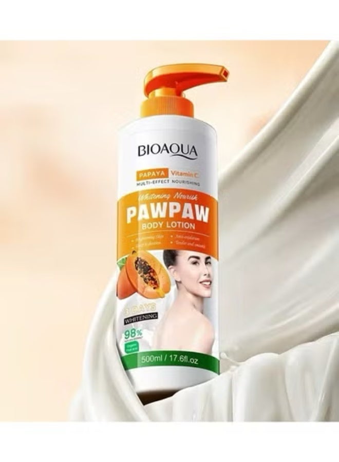 BIOAQUA Pawpaw Vitamin C Whitening Body Lotion 500 ml - Image 3