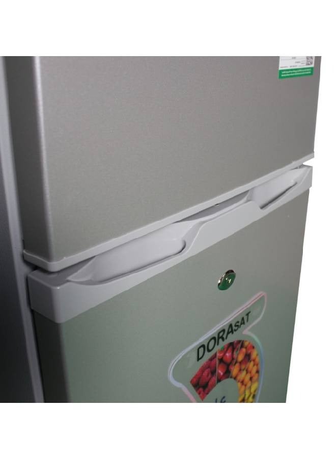 Dora Sat Two-Door Refrigerator - Ice - 206 Liters - 7.3 Feet - Silver - DS210DF-S - Image 2