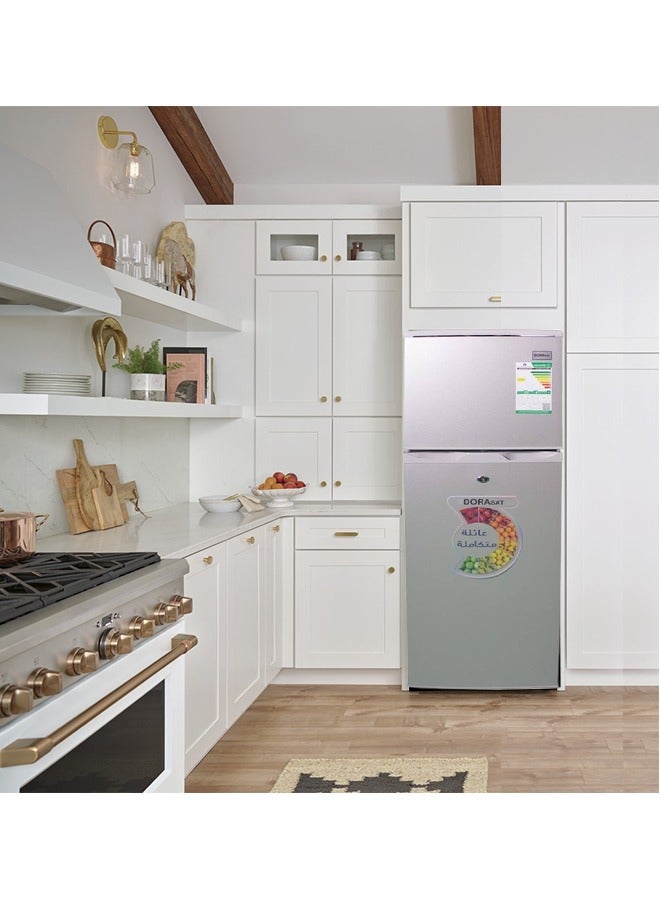 Dora Sat Two-Door Refrigerator - Ice - 206 Liters - 7.3 Feet - Silver - DS210DF-S - Image 4