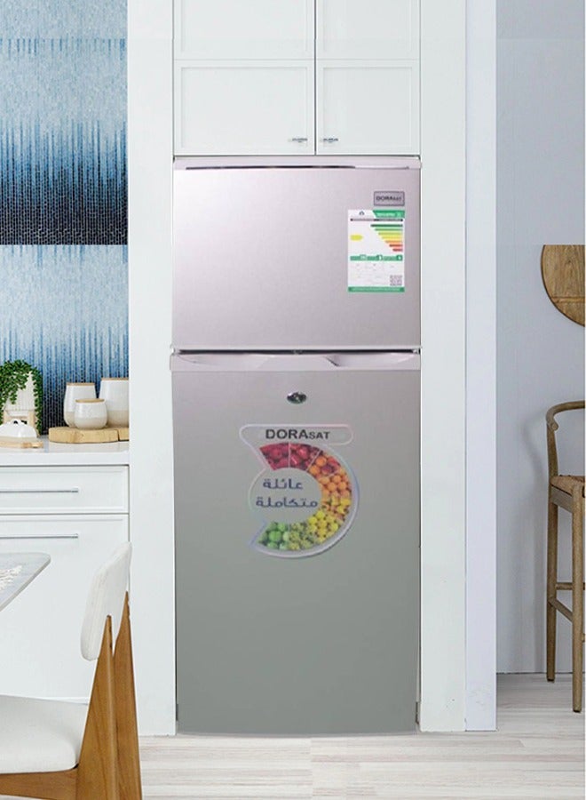 Dora Sat Two-Door Refrigerator - Ice - 206 Liters - 7.3 Feet - Silver - DS210DF-S - Image 5