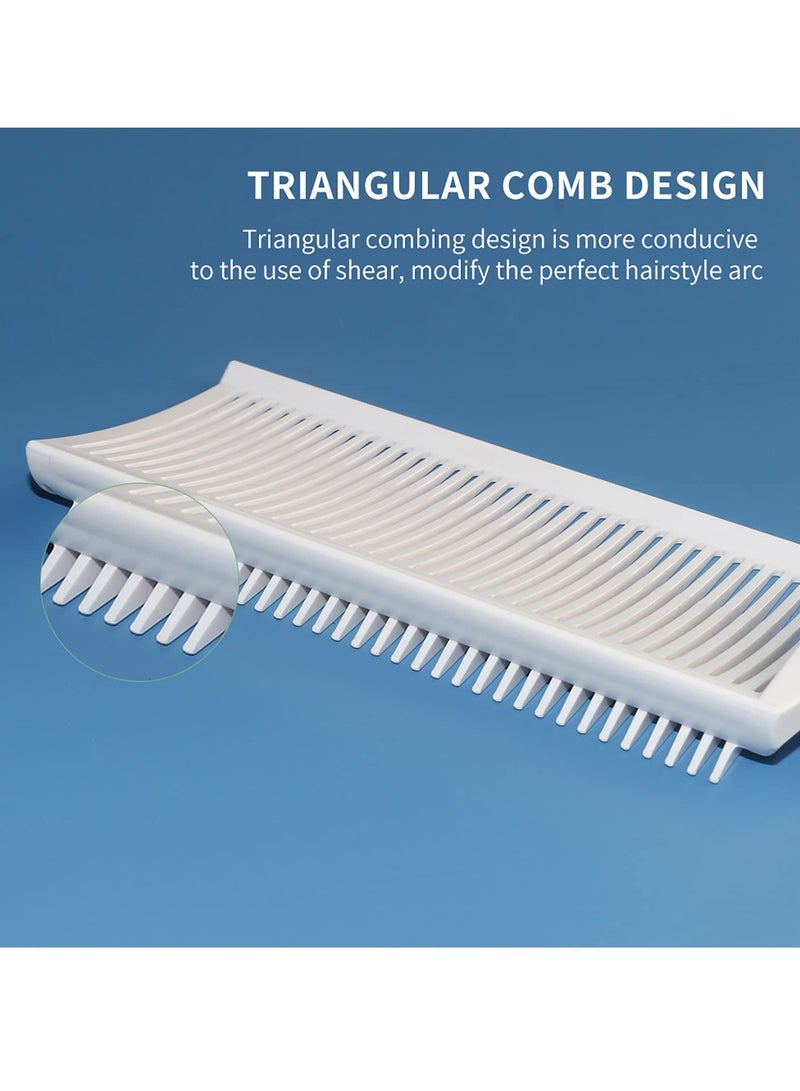 Excefore Blending Flat Top Comb,  2 Pieces Fade Combs, Professional Barber Cutting Comb Heat Resistant Clipper Comb for Men Salon Styling Tools – White - Image 2