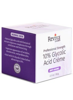 Reviva Labs 10% Glycolic Acid Creme Daily Moisturizer | Reviva Labs | Natural sugar cane derived Alpha Hydroxy Acid (AHA) cream delivers gentle exfoliation  - Image 5