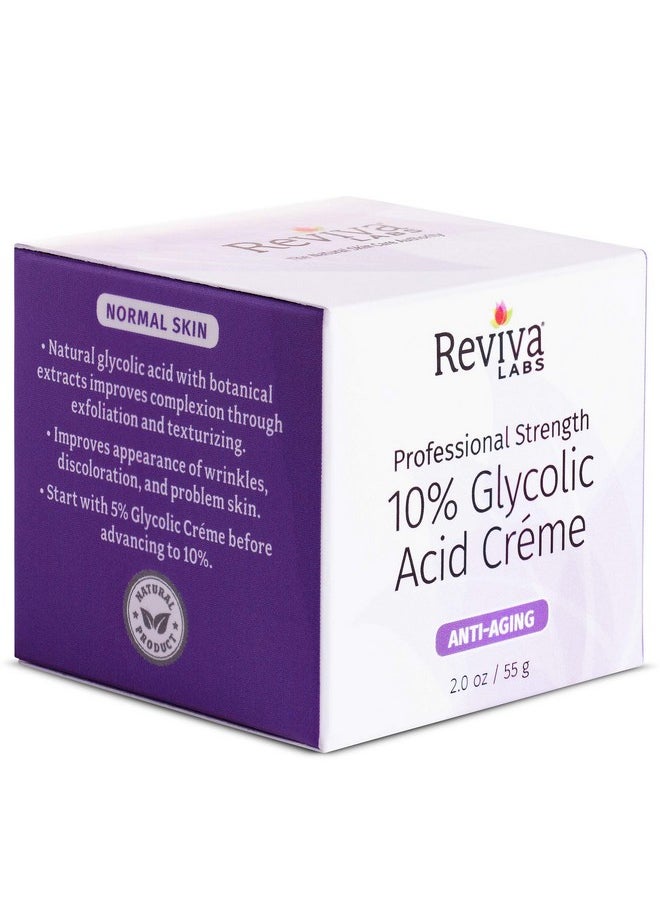 Reviva Labs 10% Glycolic Acid Creme Daily Moisturizer | Reviva Labs | Natural sugar cane derived Alpha Hydroxy Acid (AHA) cream delivers gentle exfoliation  - Image 5