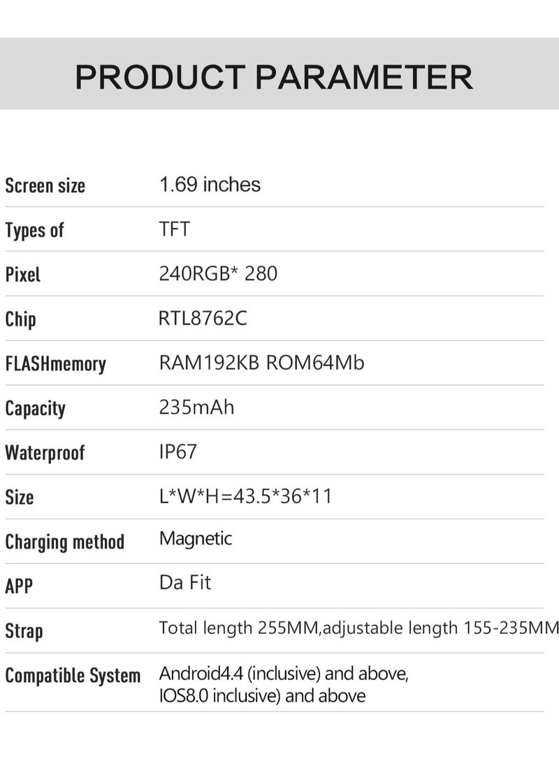 ColMi - P28 Plus Smart Watch Sports Heart Rate Pedometer IP68 Waterproof For Android And iOS - Image 1