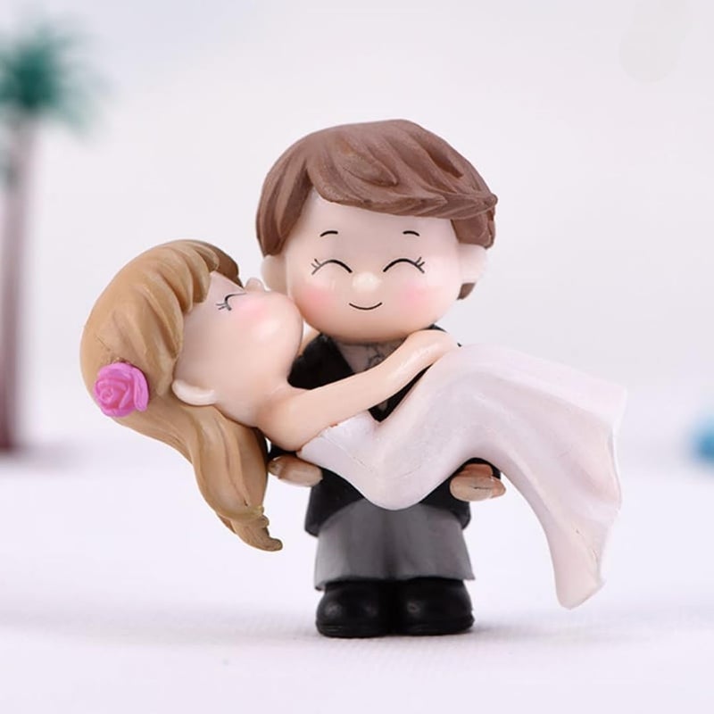 DETACHI Car Dashboard Toys Cute Couple Car Ornament for Car Decoration, Ideal Gift for Car Lovers, Durable Car Interior Accessories, with 4 Resin Adhesive Stickers, (Random) Global upgraded practical design - Image 3
