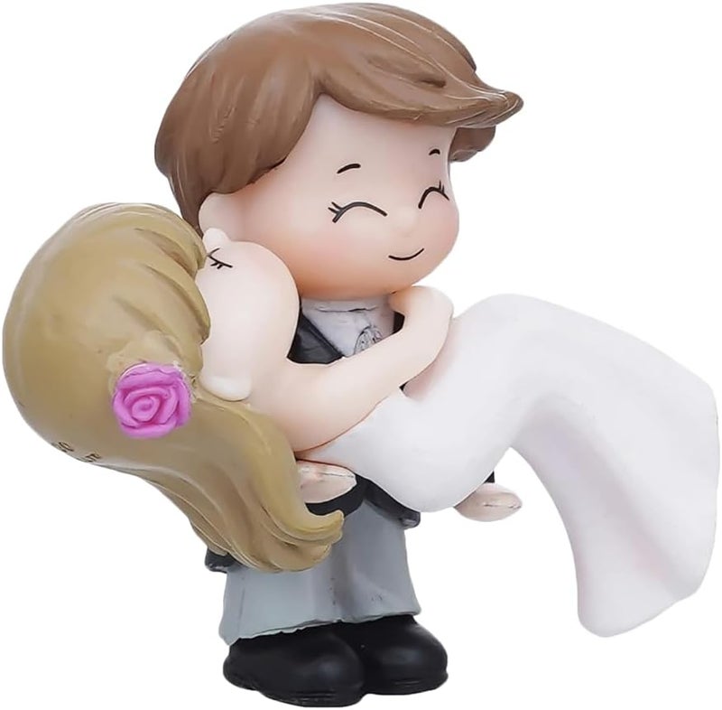 DETACHI Car Dashboard Toys Cute Couple Car Ornament for Car Decoration, Ideal Gift for Car Lovers, Durable Car Interior Accessories, with 4 Resin Adhesive Stickers, (Random) Global upgraded practical design - Image 2