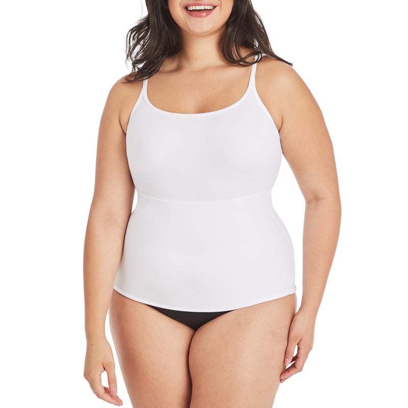 Maidenform womens Long Length Camisole Fl3266 shapewear tops, White, Medium US - Image 1
