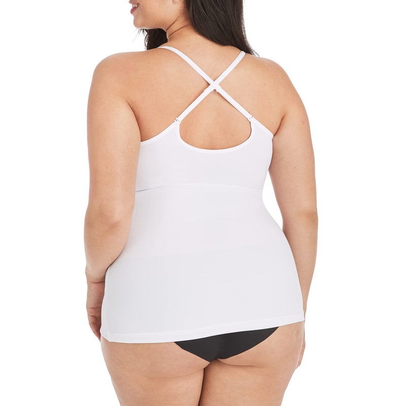 Maidenform womens Long Length Camisole Fl3266 shapewear tops, White, Medium US - Image 4