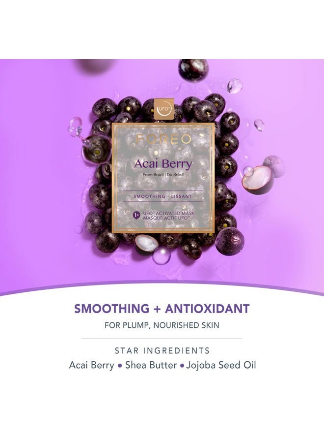 FOREO UFO Activated Mask Treatment for Anti-Aging, Acai Berry, 6 Count (Pack of 1) - Image 3