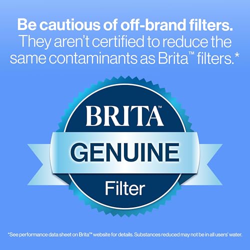 Brita Small 6 Cup Denali Water Filter Pitcher with 1 Brita Standard Filter, Made Without BPA, Transparent Teal - Image 5