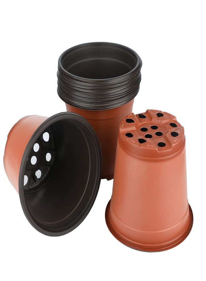 KINGLAKE 50 Pcs 6" Plastic Plants Nursery Seedlings Pot/Pots Flower Plant Container Seed Starting Pots - Image 4
