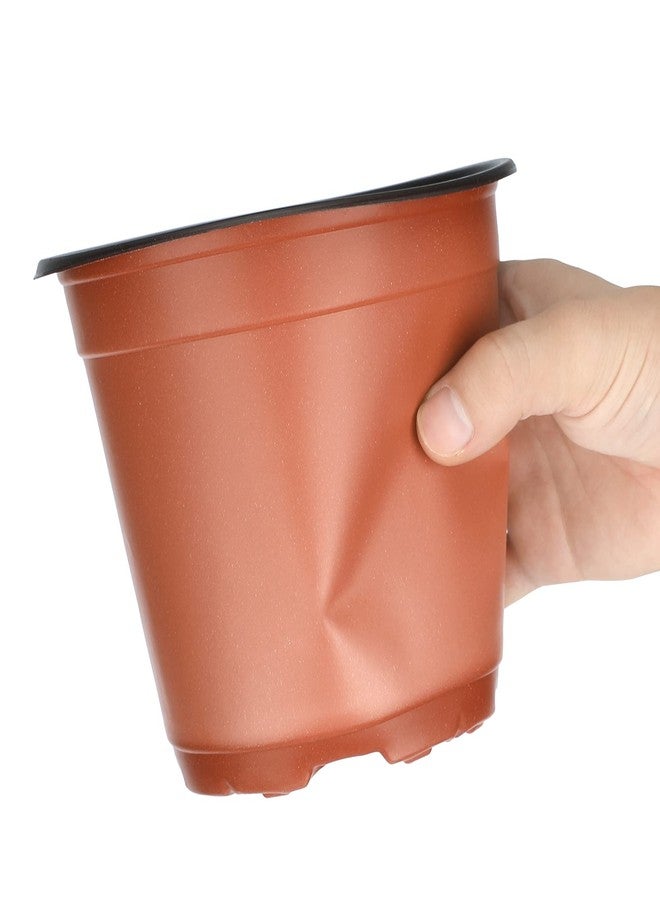 KINGLAKE 50 Pcs 6" Plastic Plants Nursery Seedlings Pot/Pots Flower Plant Container Seed Starting Pots - Image 3