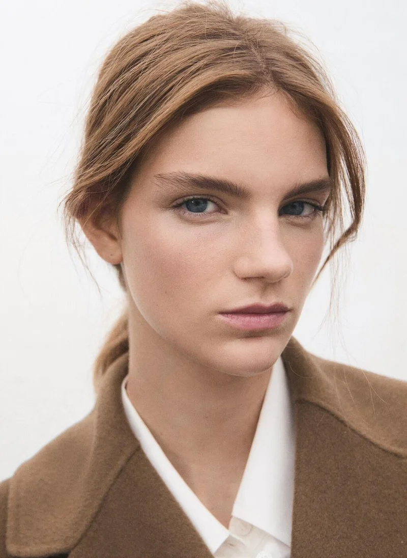 MANGO Handmade wool coat with belt