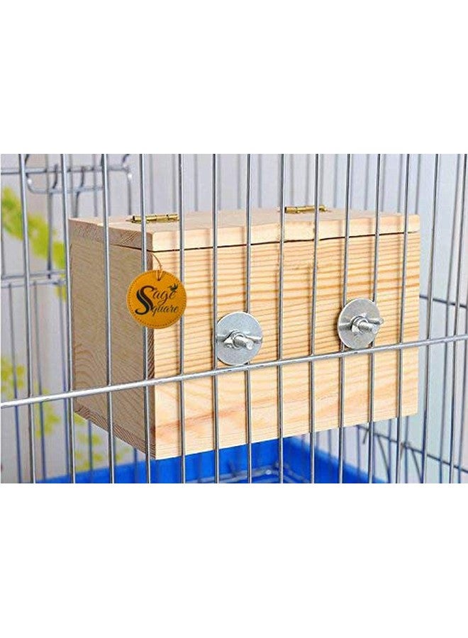 Sage Square Natural Breeding Box for Medium Size Birds (Parrots, Cockatiels etc) with Perch Attached - Image 2
