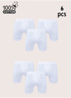 DICE White Short Boxer for Men Solid  (6 Pieces)  - Image 1
