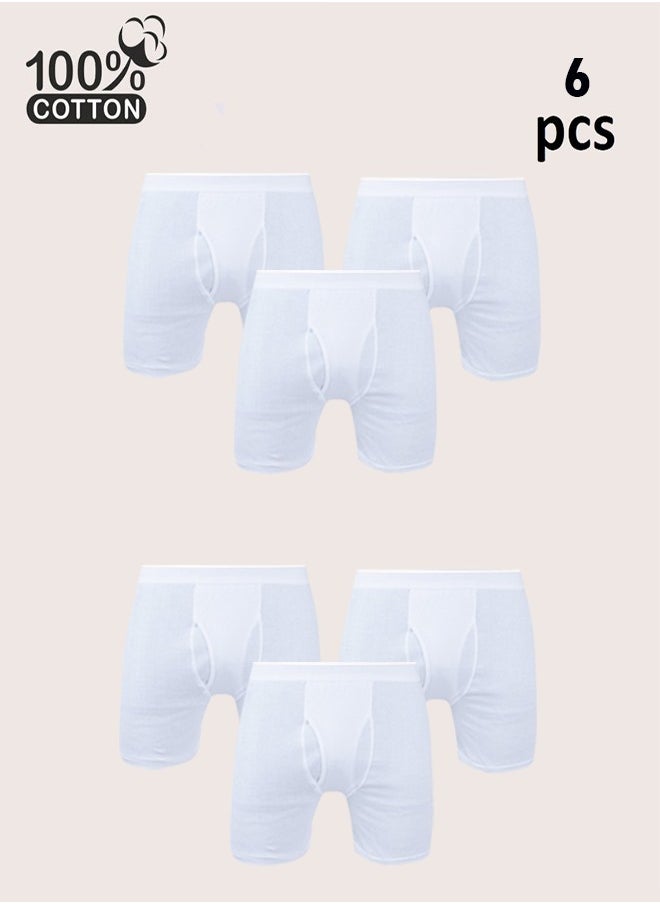 DICE White Short Boxer for Men Solid  (6 Pieces)  - Image 1