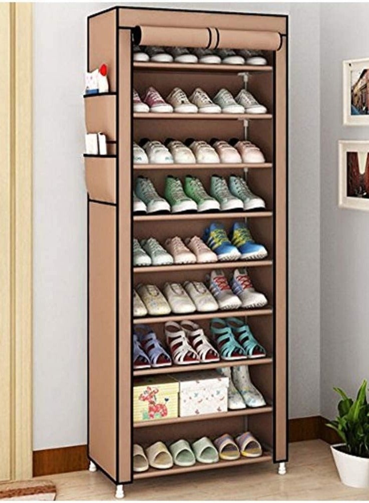 BLOOMING TIME 10 Tiers Shoe Rack Storage Box for 27 Pairs, Foldable Shoe Rack - Image 2