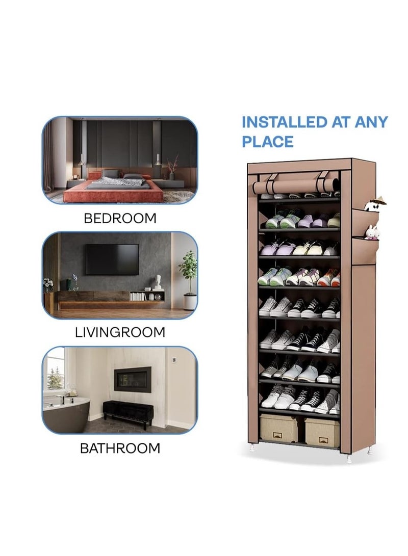 BLOOMING TIME 10 Tiers Shoe Rack Storage Box for 27 Pairs, Foldable Shoe Rack - Image 3