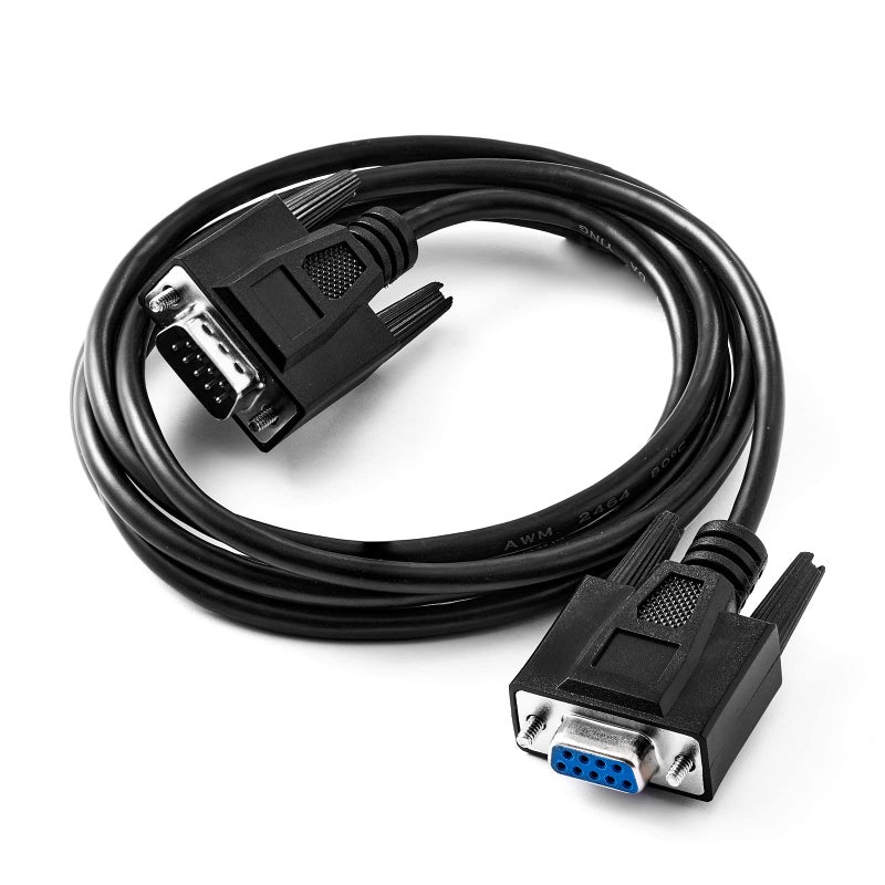 PhyinLan Straight Through DB9 RS232 Serial Cable, 6ft Male to Female 9 Pin Straight Through Extension Cable - Image 1