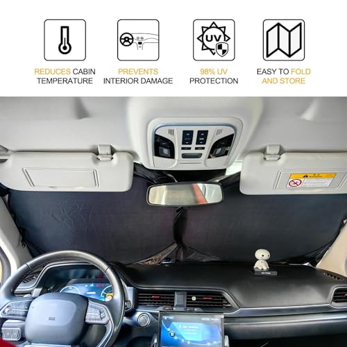 XHRING Windshield Sun Shade for Mercedes Benz GLC GLC 300 GLC300 GLE GLS 350 GLE350 450 ML ML350 CLS SL S AMG Class 4matic EQS SUV Accessories Car Front Window Sunshade Sun Visor Shield 2026 - Image 3