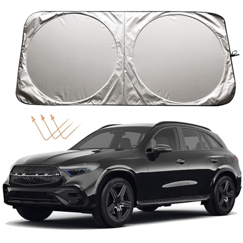 XHRING Windshield Sun Shade for Mercedes Benz GLC GLC 300 GLC300 GLE GLS 350 GLE350 450 ML ML350 CLS SL S AMG Class 4matic EQS SUV Accessories Car Front Window Sunshade Sun Visor Shield 2026 - Image 1