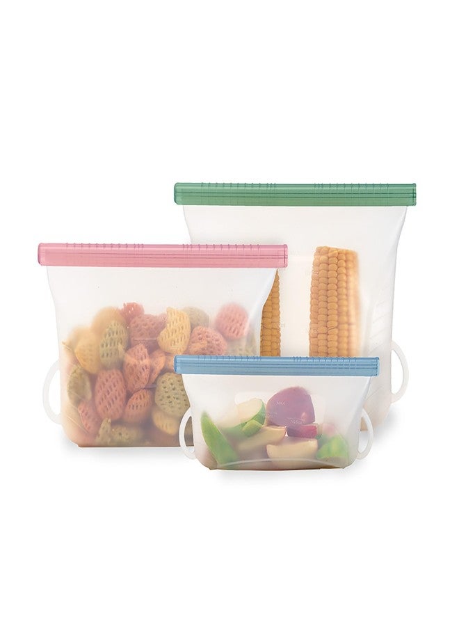 GripStic Steam + Store Bags, Reusable Silicone Bags. Microwave Safe Food Storage Bags for Steaming & Reheating and Storing, BPA Free - Set of 3 - Image 1