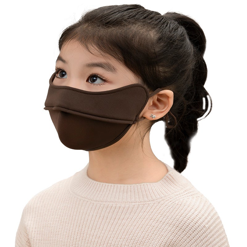 Children'S Thermal Mask 5D Fishbone Three-Dimensional Fleece-Lined Cold-Resistant Windproof Sun Protection Eye Corner High-Looking Mask - Image 1