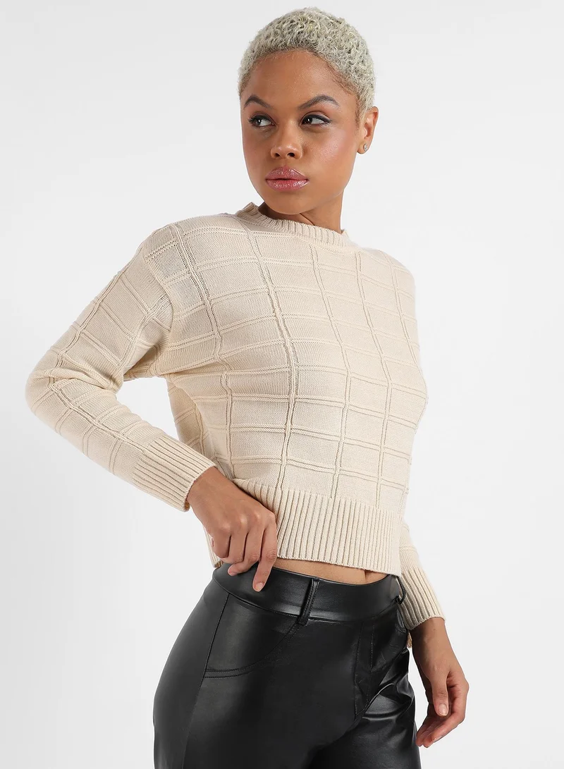 Pinacolada  Women's Geometric Knit Sweater for Women | Best Price UAE