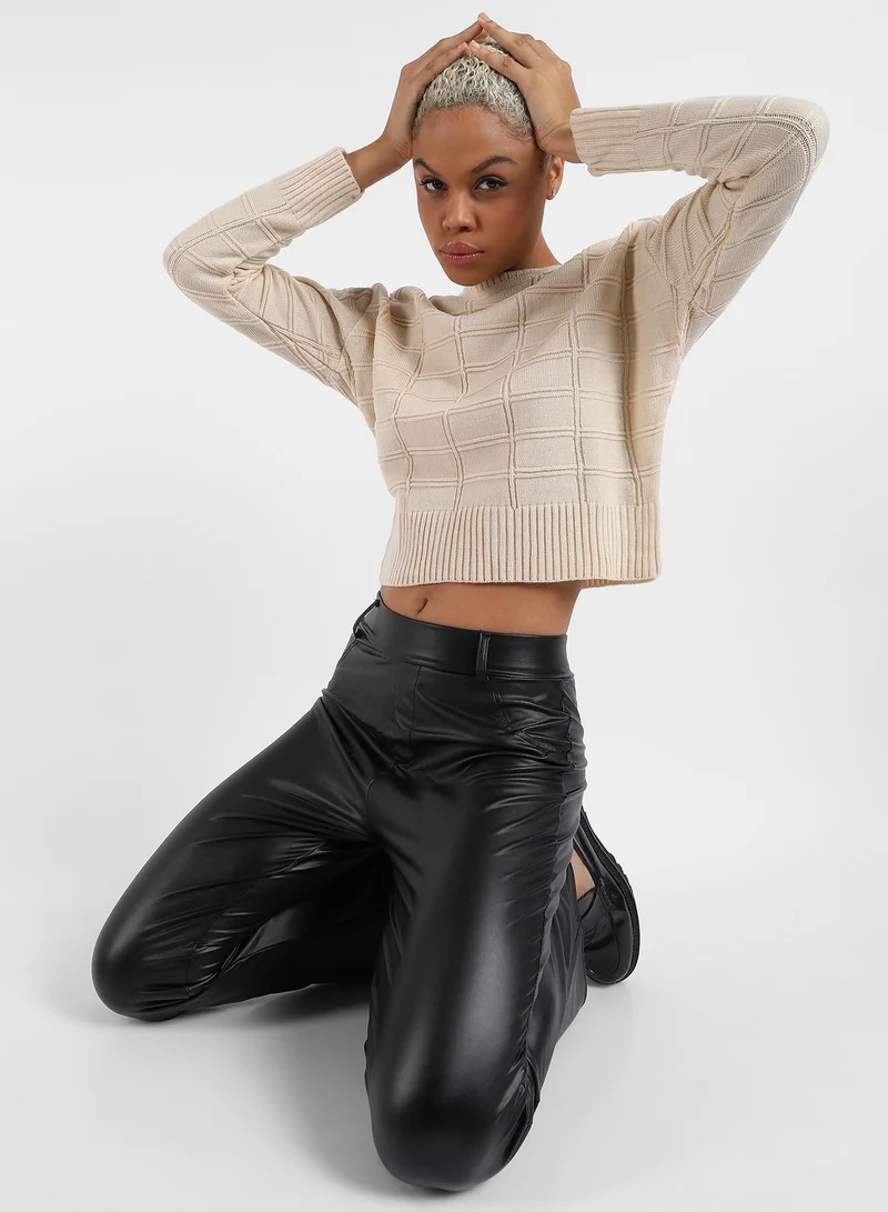 Pinacolada  Women's Geometric Knit Sweater for Women | Best Price UAE