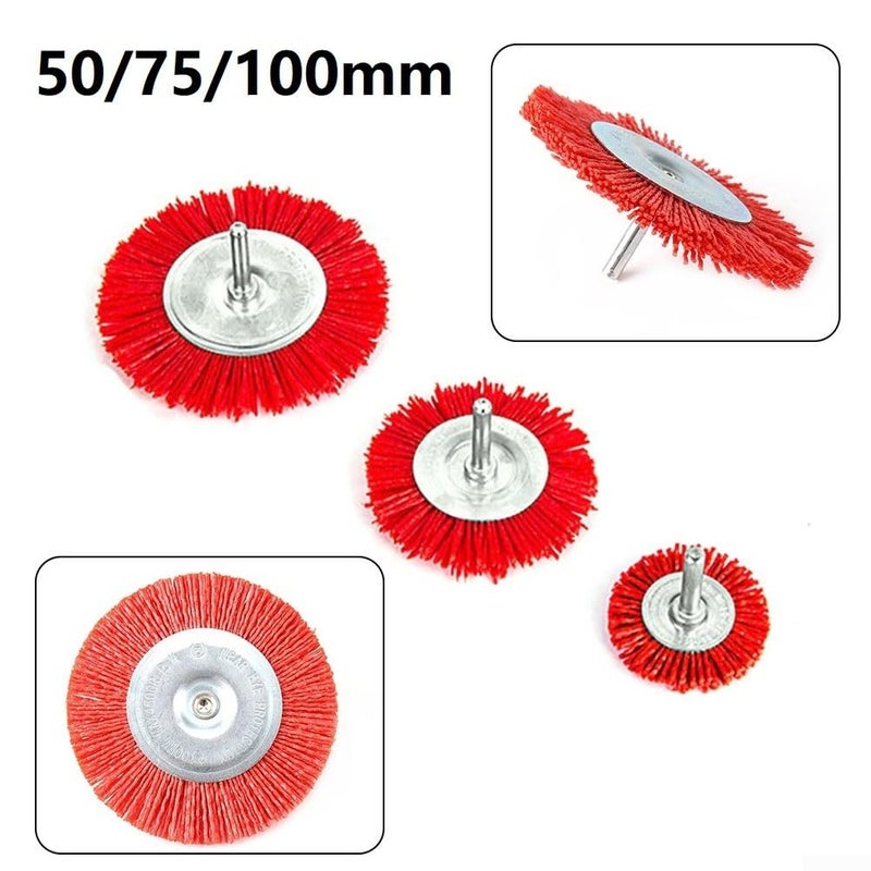 Nylon Cup Brush Wire Wheel 75mm For Paint Removal Rust Cleaning On Metal Wood Stone - Image 5