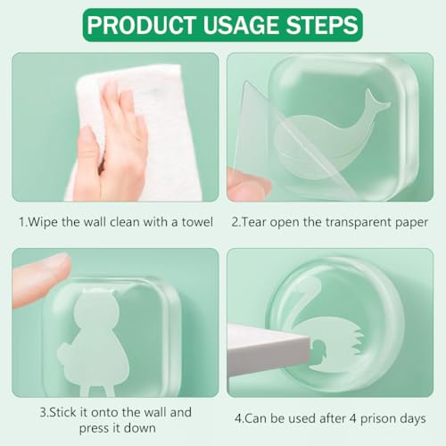 HASTHIP® 6pcs Door Stopper Wall Protector, Door Bumpers for Walls Self Adhesive Door Handle Bumpers for Kitchen Cabinets - Image 3