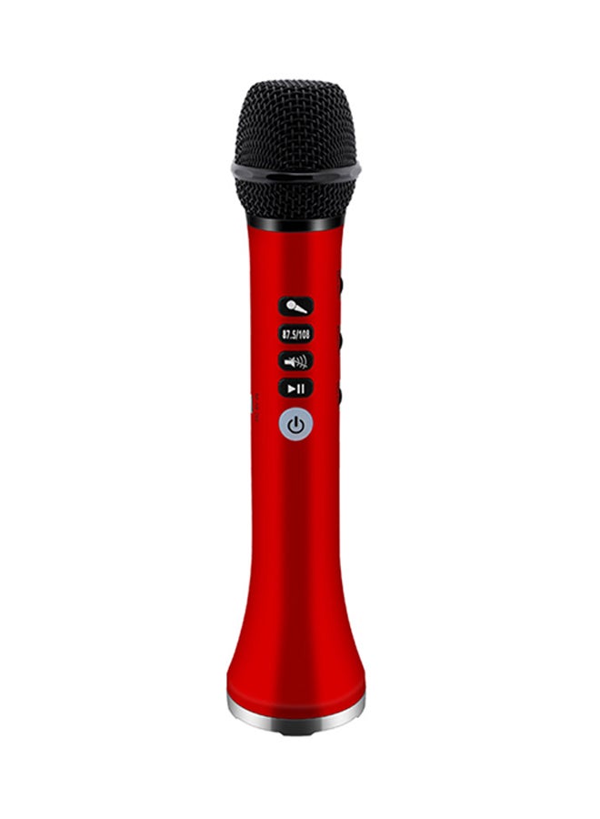 2 in1 Karaoke Microphone Wireless Bluetooth Speaker V6440 Red - Image 1
