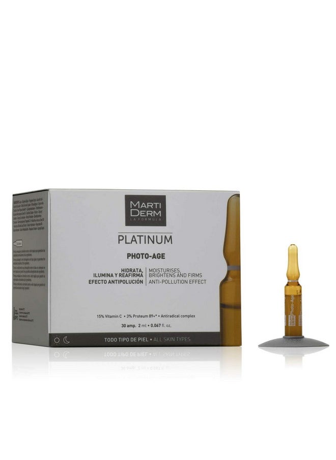 Martiderm - Platinum Photoage Moisturises Brightens And Firms Antipollution Effect 30 Amp 2 Ml Each - Image 1