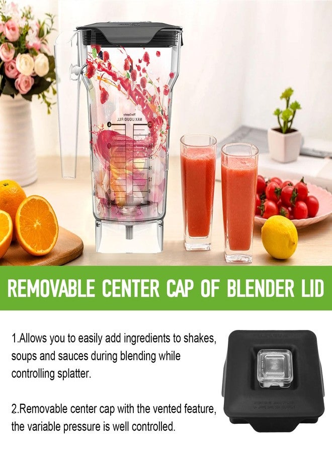 Tobaiwind Blender Latching Lid Replacement For Blendtec Commercial Wildside & Fourside Jars, Blender Lids Top with Removable Center Cap, Wildside Jar Lid Replacement for Keeping Splashes Contained During Blend - Image 3