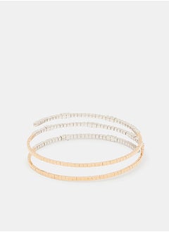 18Kt Rose Gold Bangles Studded with Natural Diamonds