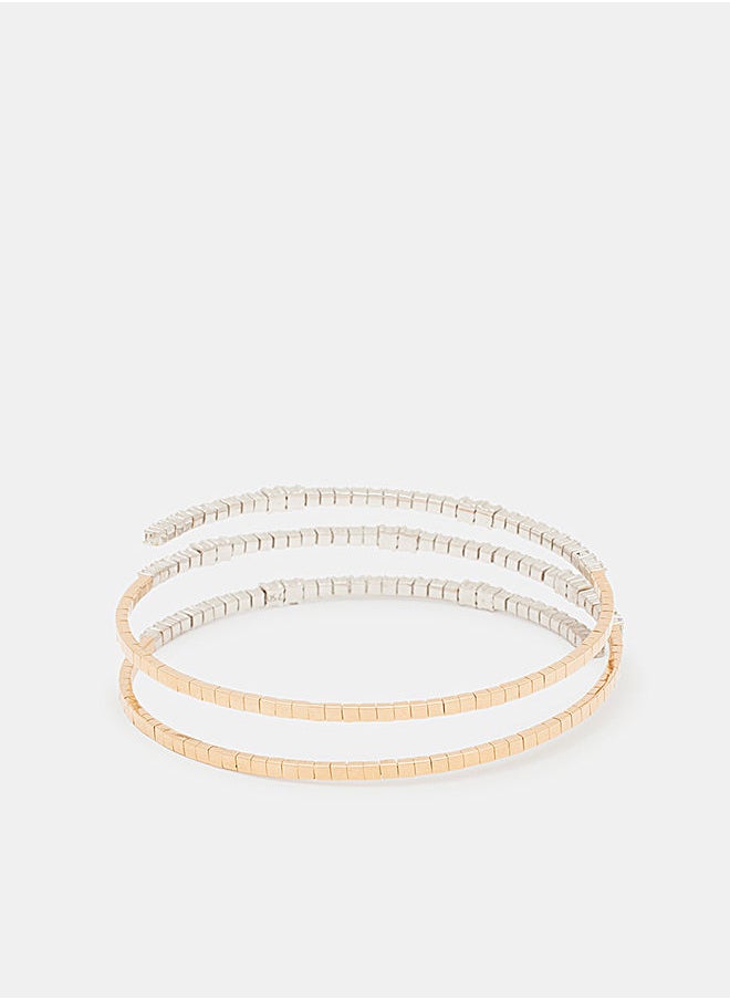 Annaka - 18Kt Rose Gold Bangles Studded with Natural Diamonds - Image 1