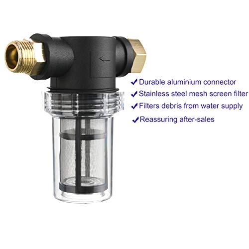 M MINGLE Garden Hose Filter for Pressure Washer inlet Water, Inline Filter for Sediment, 40 Mesh Screen, Extra 100 Mesh - Image 5