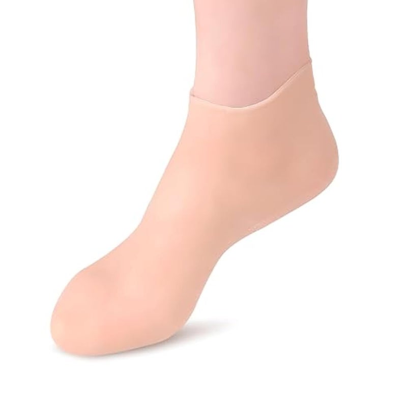 Hydration Socks - Gel lined silicone foot care solution delivering deep moisture, crack prevention, and rejuvenating pedicure therapy for soft smooth heels anytime (color 2) - Image 1