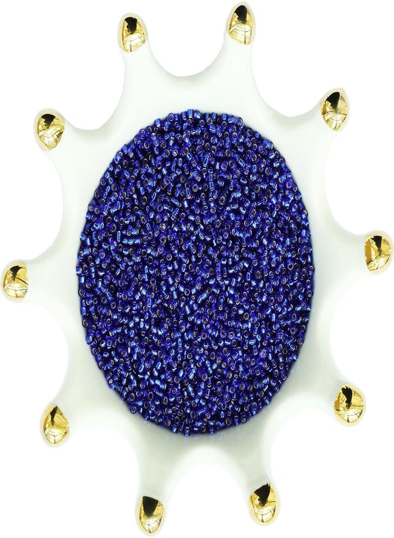 GGOOT Bulk Bag Beads About 980, 2mm, 12/0 Glass Craft Beads, Spacer Beads, Earrings, Bracelets, Pendants, Waist Jewelry, DIY Handmade 2mm Seed Beads (Transparent Blue)  - Image 2