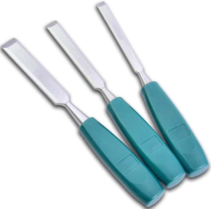 3 Piece Wood Chisels Set Professional Bevel Edge 10mm 14mm 19mm for Wood Carving - Image 2