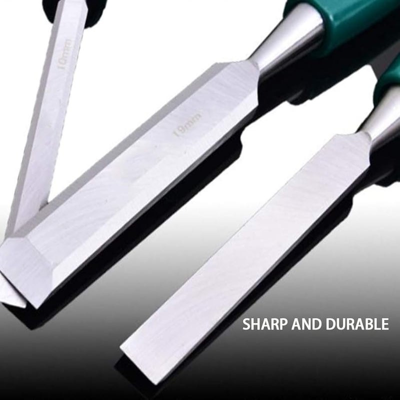 3 Piece Wood Chisels Set Professional Bevel Edge 10mm 14mm 19mm for Wood Carving - Image 5
