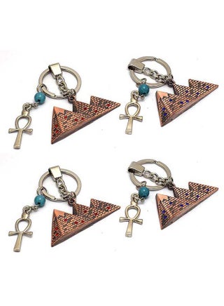 4 pieces Burnt Red with ankh key