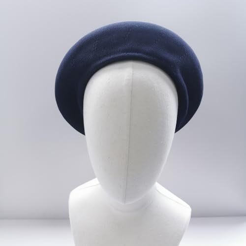 ZARSIO Summer French Beret Breathable Thin Beret Hat Solid Color Beanie for Women Lady (US, Numeric, 7 1/8, 7 1/4, Navy Blue) - Image 5