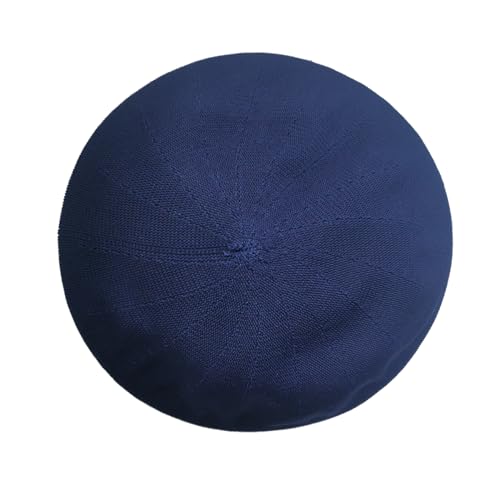 ZARSIO Summer French Beret Breathable Thin Beret Hat Solid Color Beanie for Women Lady (US, Numeric, 7 1/8, 7 1/4, Navy Blue) - Image 1