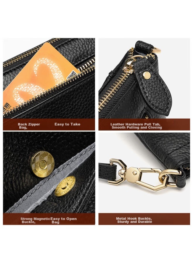ZOOLER Zhu'er Handbag, Women's Leather Crossbody Bag, Ladies' Purse, Middle-aged Mom Bag, Clutch, Women's Shoulder Bag, Birthday Gift For Women - Image 3