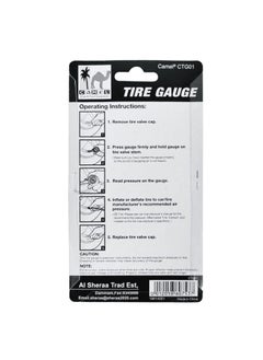 camel camel Tire Pressure Gauge Manual Hand 10-100PSI Tire Air Pressure Gauge Meter Tester Easy Read Dial with Rubber Cap-1PC,CameI -CTG01  - Image 5