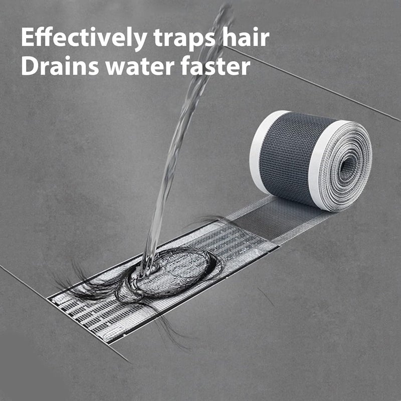 BSITFOW Plastic Kitchen Sink Strainer roll,Disposable Hair Shower Drain mesh Stickers uttable PVC mesh, DIY Shower Drain Cover Hair Catcher for Any Length,Disposable Hair Catcher(7cmX5meter) - Image 3