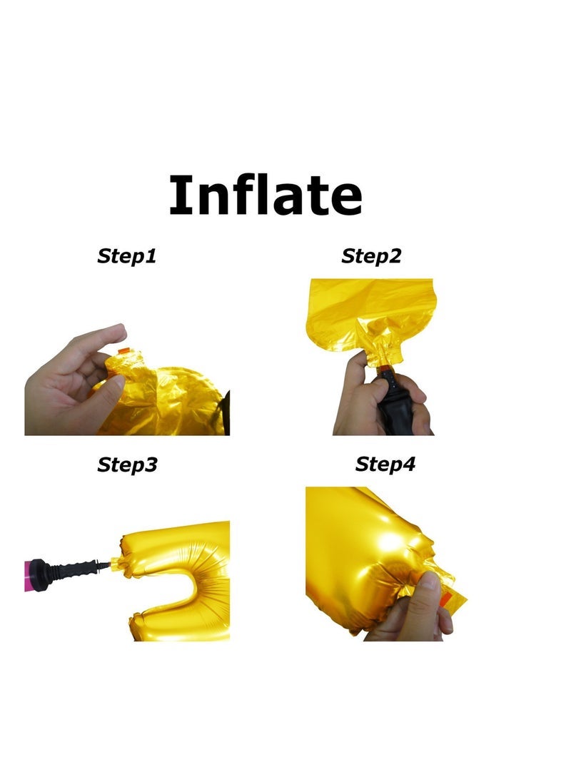 بارتي فن بالون رقم رقائق معدنية رقم 0 ، لون ذهبي 40 بوصة ، مثالي لتزيين الحفلات وأعياد الميلاد واحتفالات الذكرى السنوية 1 قطعة - Image 3